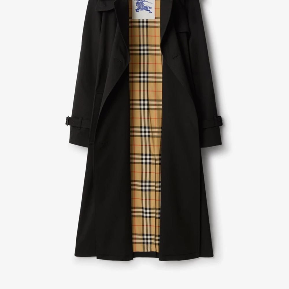 Burberry Black Trench Coat with Plaid Lining (reserve listing)